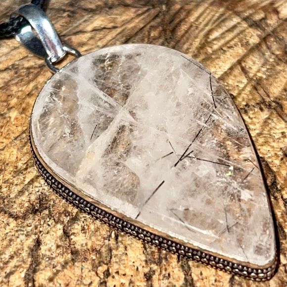 Rutiliated Quartz Pendant 2 1/2” - Picture 7 of 10